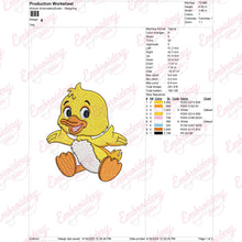 Funny Duck Embroidery Design