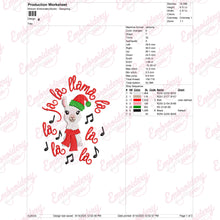 Fa La La Llama Christmas Cheer Embroidery Design
