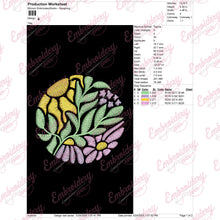 Artistic Abstract Floral Machine Embroidery Design