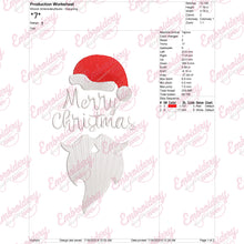 Merry Christmas Santa Embroidery Design