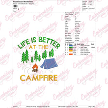 Life Is Better at The Campfire Embroidery Design
