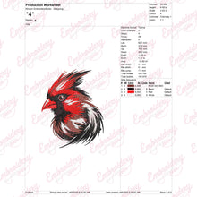 Red Cardinal Bird Embroidery Design Nature Inspired Stitch Art