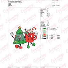 Christmas Tree & Ice Cram Embroidery Design