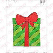 Christmas Gift Box Embroidery Design