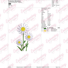 Cute Daisy Flower Embroidery Design