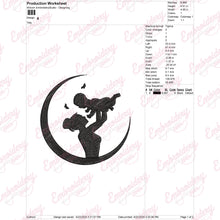 Mom and Child Embroidery Design