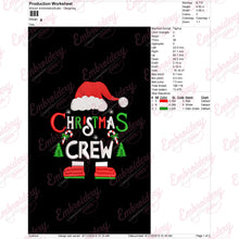 Christmas Crew Santa Embroidery Design
