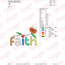 Faith Text Machine Embroidery Design