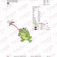 Oh Shit! Frog Eats Fly Embroidery Design