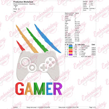 Cat Scratch Joystick Embroidery Design