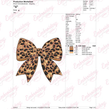 Leopard Bow Embroidery Design