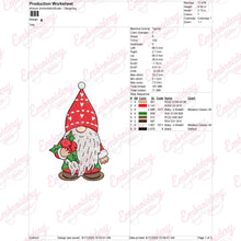 Christmas Gnome Embroidery Machine Design