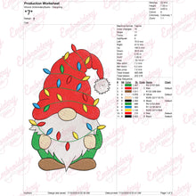 Christmas Gnome Embroidery Design