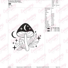 Mystical Mushroom Embroidery Design
