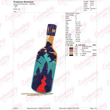 Bottle of Adventure Embroidery Design
