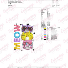 Funny Cats Meow Embroidery Design