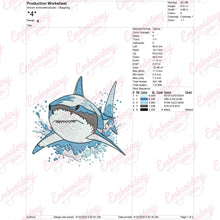 Great White Shark Machine Embroidery Design