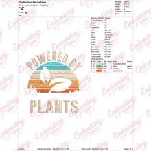 Powered By Plants Embroidery Design