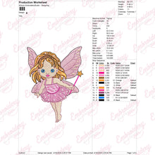 Cute Little Fairy Girl Embroidery Design