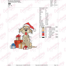 Christmas Gift Giving Pup Embroidery Design