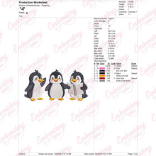 Cute Penguin Squad Machine Embroidery Design