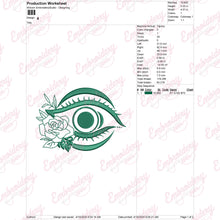 Floral Eye Embroidery Design