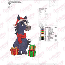 Christmas Horse Embroidery Design