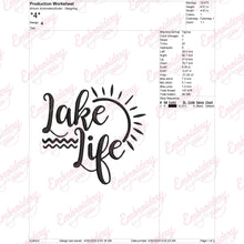 Lake Life Logo Embroidery Design