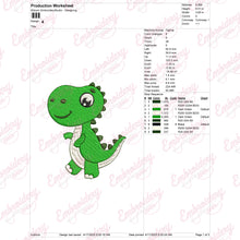 Funny Dinosaur Embroidery Design