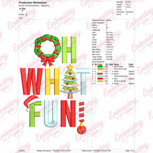 Oh What Fun Christmas Embroidery Design