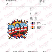 Dad USA Flag Father's Day Embroidery Design