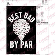 Best Dad By Par Golf Embroidery Design
