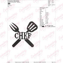 Chef Machine Embroidery Design