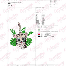 Cute Baby Leopard Embroidery Design