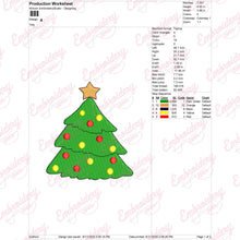 Festive Christmas Tree Embroidery Design