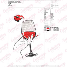Wine Lover Embroidery Design
