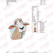 Funny Sheep Embroidery Design