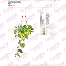 Hanging Plant Machine Embroidery Design