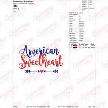 American Sweetheart Embroidery Design