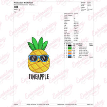Fineapple Funny Pineapple Embroidery Design