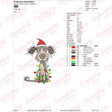 Christmas Dog Delight Embroidery Design