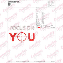 Focus On You Embroidery Design