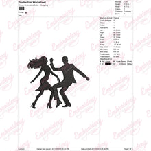 Dance Couple Embroidery Design