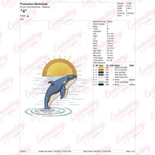 Dolphin Splash Machine Embroidery Design