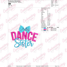 Dance Sister Embroidery Design