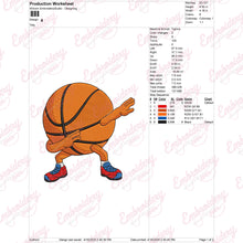Funny Dabbing Basketball Embroidery Design