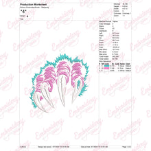 Monster Claws Machine Embroidery Design