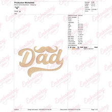 Dad Father's Day Love Embroidery Design