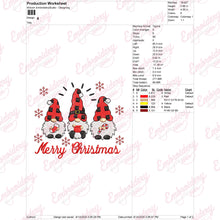 Merry Christmas Gnomies Embroidery Design