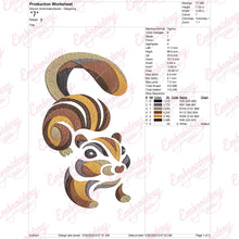 Cute Chipmunk Embroidery Design